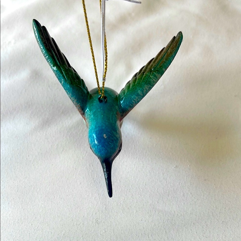 Blue and Green Bird with Vibrant Colors ornament - Picture 3 of 4